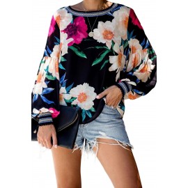 Black Floral Printed Blouse